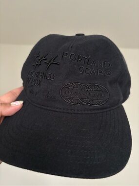 Women's Black Embroidered Baseball Cap